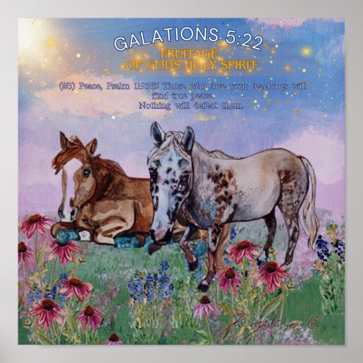 神々の実り聖霊の平和馬 ポスター (正面)