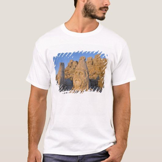 神々の巨大な頭部像が守る Tシャツ (正面)