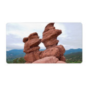 神々の庭と山 ラベル (正面)