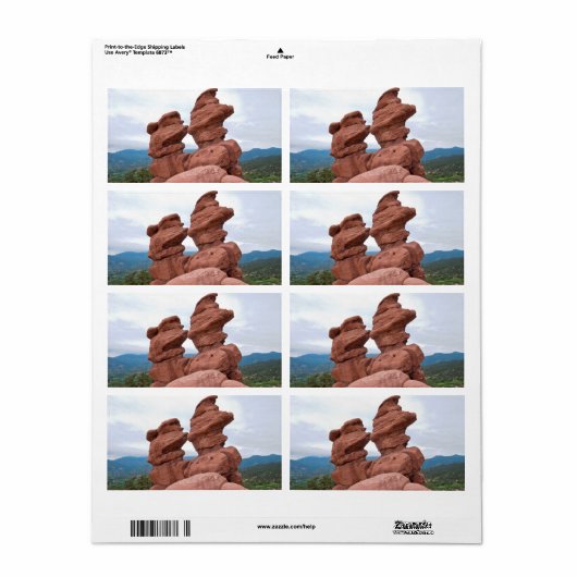 神々の庭と山 ラベル (フルシート)