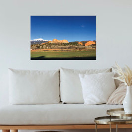 神々の庭の上のブルーバードの空 メタルプリント