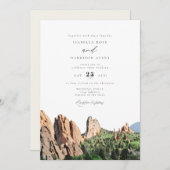 神々の庭の水の色スカイライン結婚 招待状 (正面/裏面)