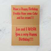 神々の庭の誕生日グリーティングカード カード (内部)