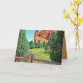 神々の庭の誕生日グリーティングカード カード (黄色い花)