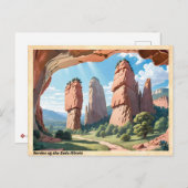 神々の庭イリノイのヴィンテージ旅行 ポストカード (正面/裏面)