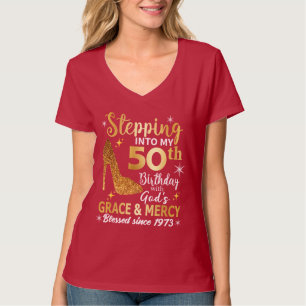 神々の恵みで私の50歳の誕生日に踏み込む Tシャツ