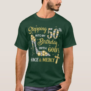 神々の恵みとともに私の50誕生日に踏み込み Tシャツ