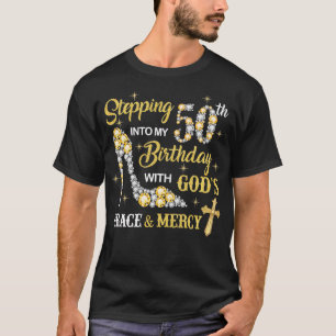 神々の恵みとともに私の50誕生日に踏み込み Tシャツ