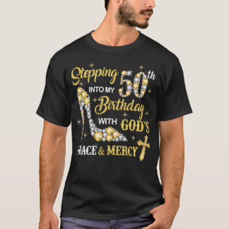 神々の恵みとともに私の50誕生日に踏み込み Tシャツ