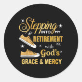 神々の恵みと私によって私の引退に踏み込む ラウンドシール (正面)