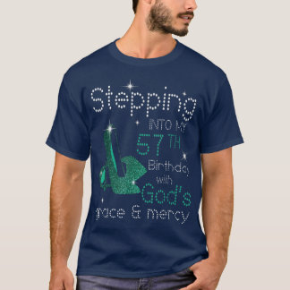 神々の恵みとMで私の57誕生日に踏み込む Tシャツ