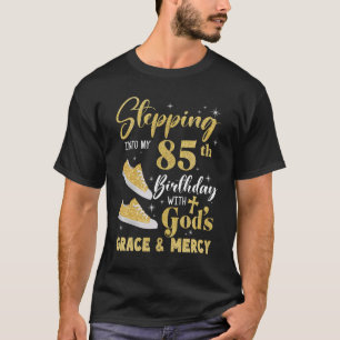 神々の恵みによって私の85誕生日に踏み込み Tシャツ