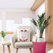 神々の恵みによって装備されたピンクのフローラ 感動的 クッション