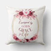 神々の恵みによって装備されたピンクのフローラ 感動的 クッション (正面)