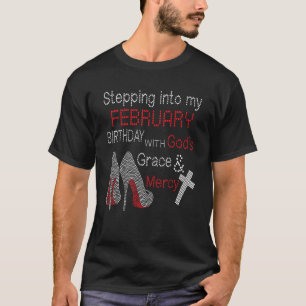 神々の恵みによって2月誕生日に入る Tシャツ