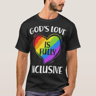 神々の愛は完全に包摂的なクリスチャンゲイプライドL Tシャツ