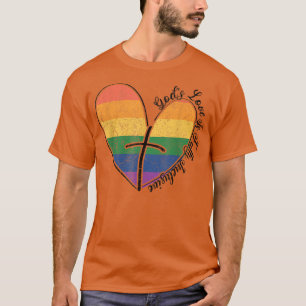 神々の愛は完全に包摂的なLGBTQゲイプライド国旗 Tシャツ