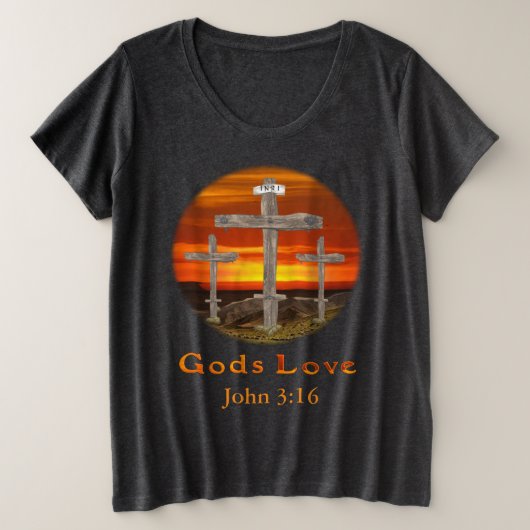 神々の愛 プラスサイズTシャツ (デザイン正面)