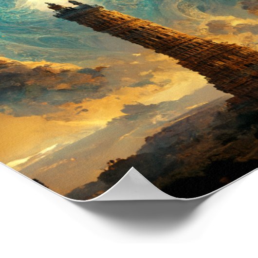 神々の時計塔ファンタジーアートポスター ポスター (角)