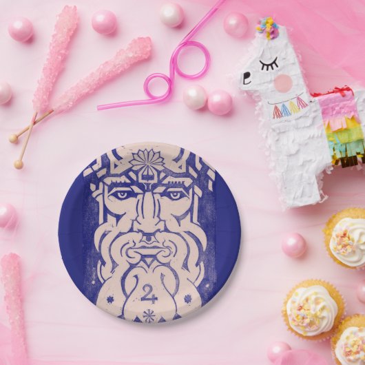 神々の木星ゼウスの王ギリシャ神話ブルー ペーパープレート (パーティー)