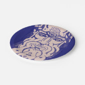 神々の木星ゼウスの王ギリシャ神話ブルー ペーパープレート (アングル)