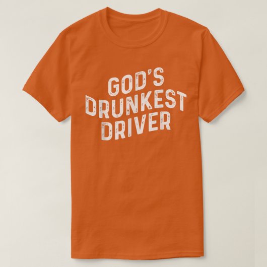 神々の酔っ払い運転手 Tシャツ (デザイン正面)