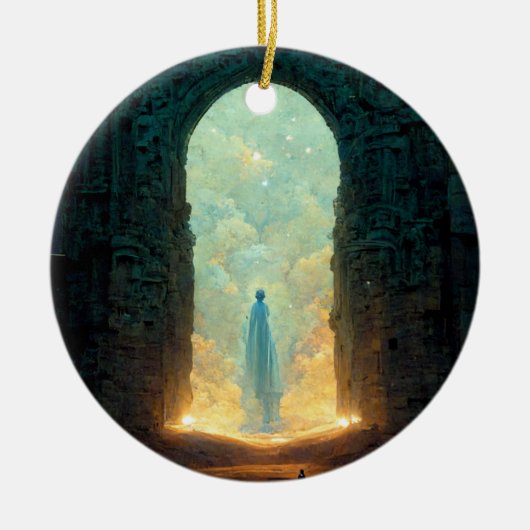 神々の門ファンタジーSFセラミックオーナメント セラミックオーナメント (正面)