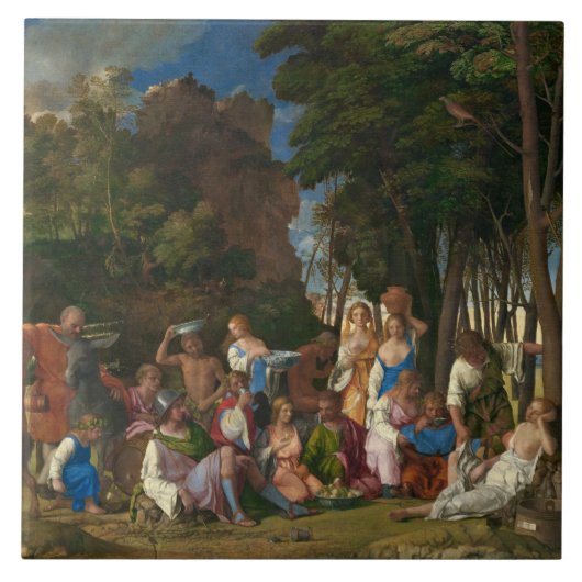 神々の饗宴(ジョバンニ・ベリーニ) タイル (正面)