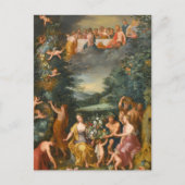 神々の饗宴、女神フローラへのオマージュ ポストカード (正面)