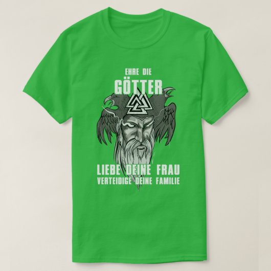神々はヴィキンのために妻Iワルハラを愛する Tシャツ (デザイン正面)