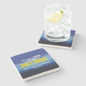 神々は成功クリスチャンのタイミングを感動的計る ストーンコースター (横)