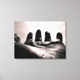 神々は白と黒の愛を癒すことで手を伸ばした キャンバスプリント