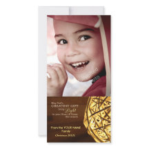 神々光の宗教的クリスチャンのクリスマスフォトカード