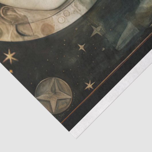 神々初期の天空の芸術のデコパージュ 薄葉紙 (詳細)