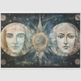 神々初期の天空の芸術のデコパージュ 薄葉紙