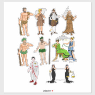 神々女神ファンタジーおとぎ話し人漫画アート シール