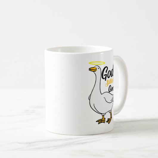 神々最も静かなガチョウの鳥の動物ガチョウのホークミームL コーヒーマグカップ (正面右)