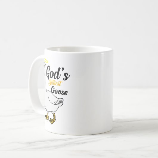 神々最も静かなガチョウの鳥の動物ガチョウのホークミームL コーヒーマグカップ (正面左)