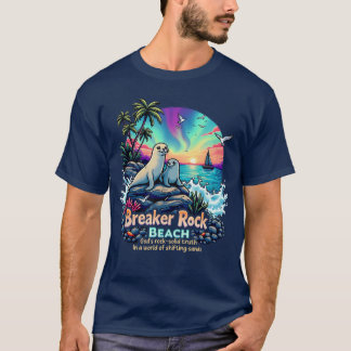 神々無地のビーチブレーカーロックキャンプレトロVBS 2025 Tシャツ