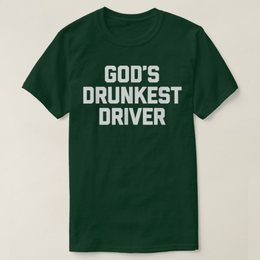 神々酔っぱらいドライバ面白いことわざノベルティ飲Dri Tシャツ (デザイン正面)