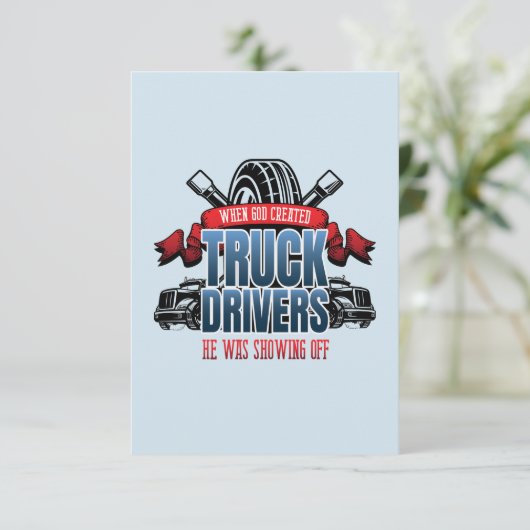 神おもしろいがトラックの運転手を作った カード (スタンド正面)