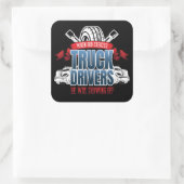 神おもしろいがトラックの運転手を作った スクエアシール (バッグ)