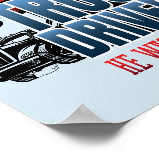 神おもしろいがトラックの運転手を作った ポスター (角)