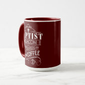 神およびコーヒーによって動力を与えられるバプテストの執事 マグカップ (正面左)