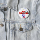 神および国2012年のためのリックSANTORUM 缶バッジ (インサイチュ)