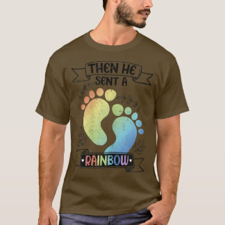 神からおもしろいの女の子のクリスチャン妊娠Then He Tシャツ