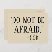 神からのメッセージを恐れてはいけない ポストカード (正面/裏面)