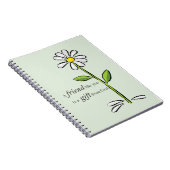 神からの友人の贈り物，緑のデイジー，宗教 ノートブック (右側)