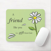 神からの友人の贈り物，緑のデイジー，宗教 マウスパッド (マウス)
