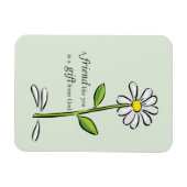 神からの友人の贈り物，緑のデイジー，宗教 マグネット (横)